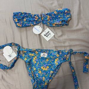 Kulani Kini Blue Floral Bikini Set Ocean potion